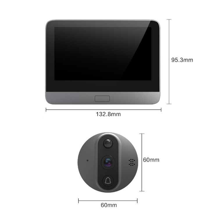 R9 4.3 inch WiFi Smart Video Visual Electronic Peephole Doorbell, R9 R9 4.3 inch WiFi Smart Video Visual Electronic Peephole Doorbell, R9